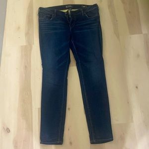 Silver high waisted skinny jeans